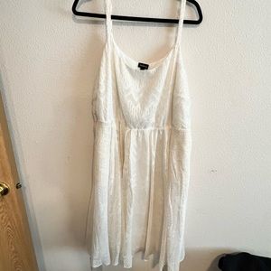 Torrid Size 4 white dress with gold detail